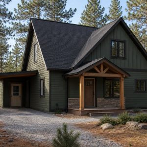 $132,625 Compact Small Mountain Cottage: 853-Sq.-Ft. Two-Bedroom Plan