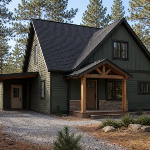 $132,625 Compact Small Mountain Cottage: 853-Sq.-Ft. Two-Bedroom Plan