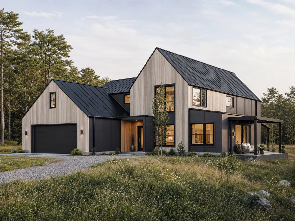 Nordhaven House 2607, a conceptual 2607-square-foot Scandinavian-inspired luxury home with a $518,750 construction target