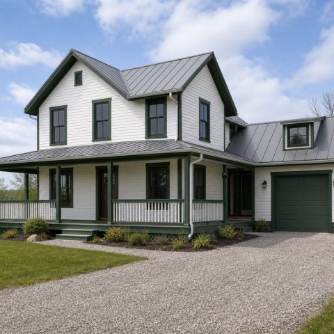 $271,250 Practical Classic American Farmhouse: 1,635-Sq.-Ft. Three-Bedroom Plan
