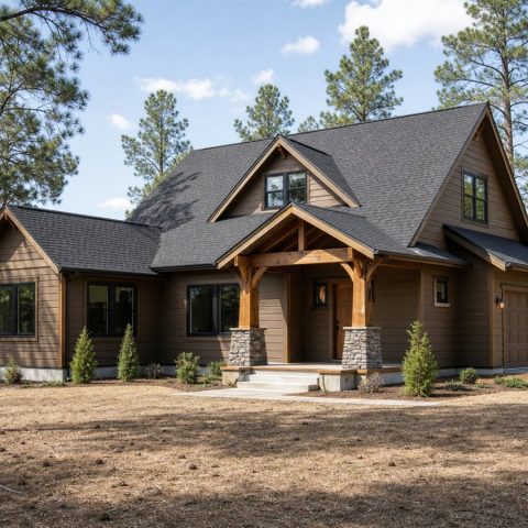 $273,750 Practical Lodge-Inspired Craftsman Family Home: 1,645-Sq.-Ft. Three-Bedroom Plan