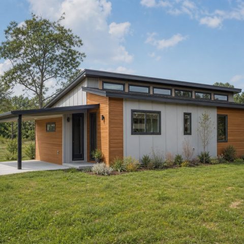 $137,625 Compact Clerestory Small Home: 859-Sq.-Ft. Two-Bedroom Plan