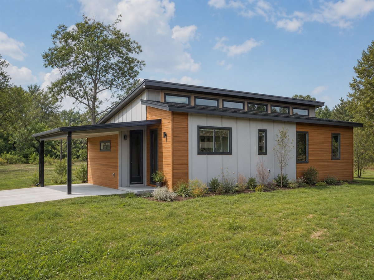 Highlight Cottage 859, a conceptual 859-square-foot clerestory small home with a $137,625 construction target