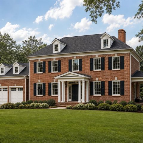$531,250 Tailored Georgian Colonial Custom Home: 2,647-Sq.-Ft. Four-Bedroom Custom Plan