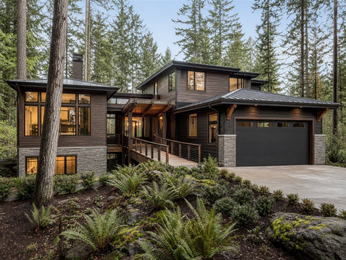 Cascade House 2663, a conceptual 2663-square-foot Pacific Northwest custom home with a $536,250 construction target