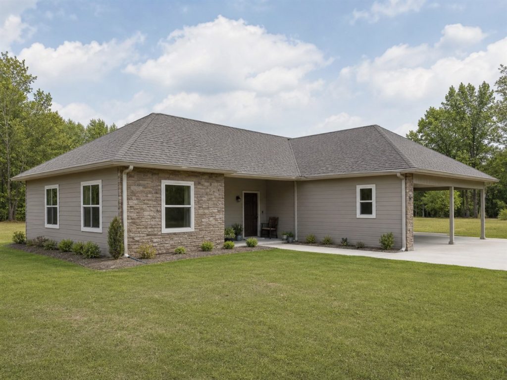 $141,625 Compact Courtyard-Entry Small Ranch: 894-Sq.-Ft. Two-Bedroom Plan