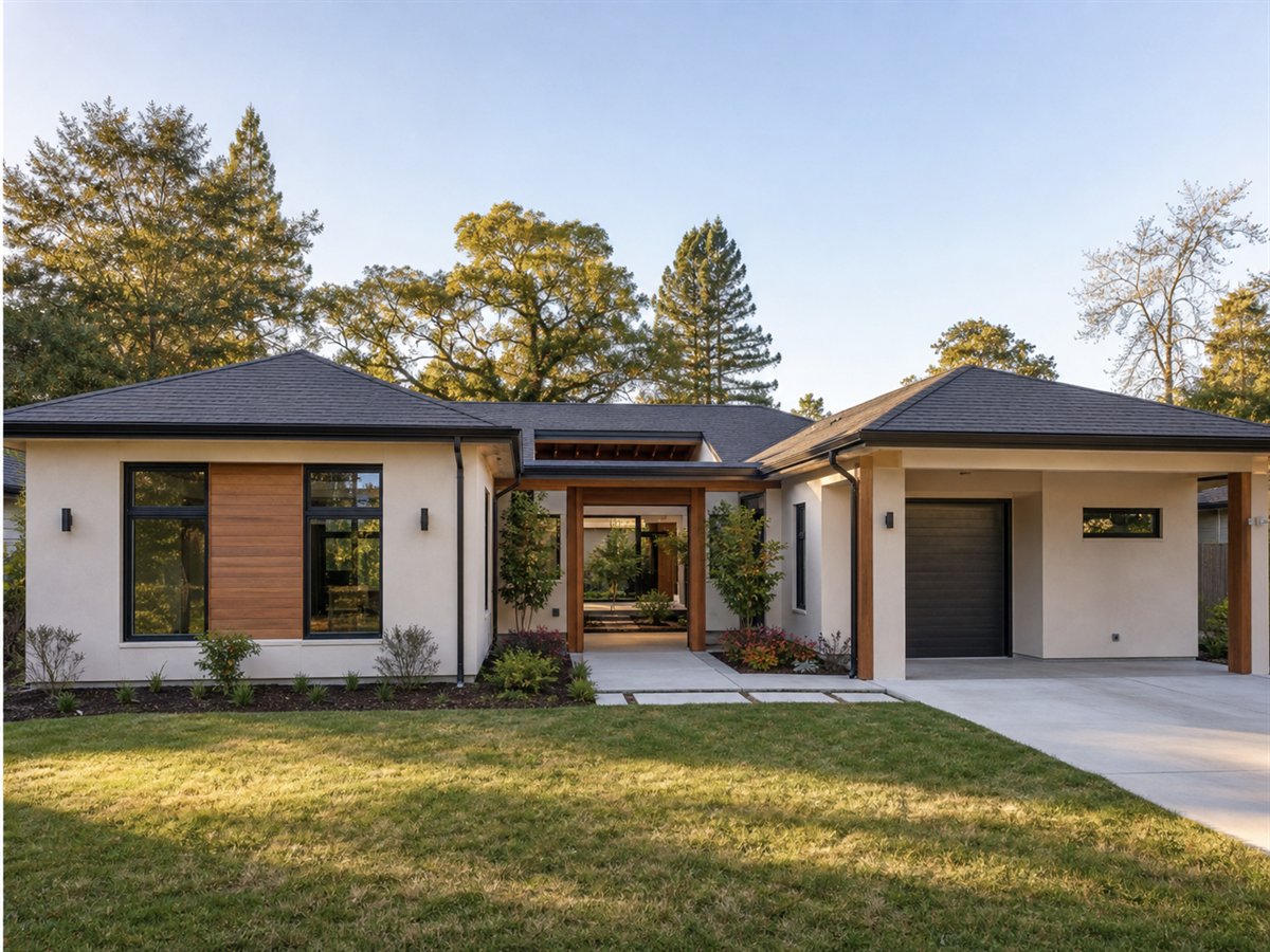 Willow Atrium 1715, a conceptual 1715-square-foot central-atrium family home with a $291,250 construction target