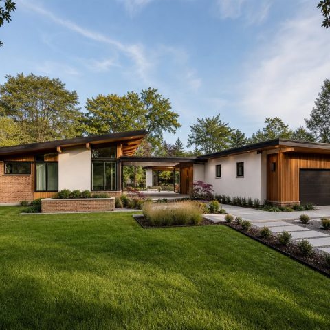 $546,250 Tailored Mid-Century Modern Custom Home: 2,695-Sq.-Ft. Four-Bedroom Custom Plan