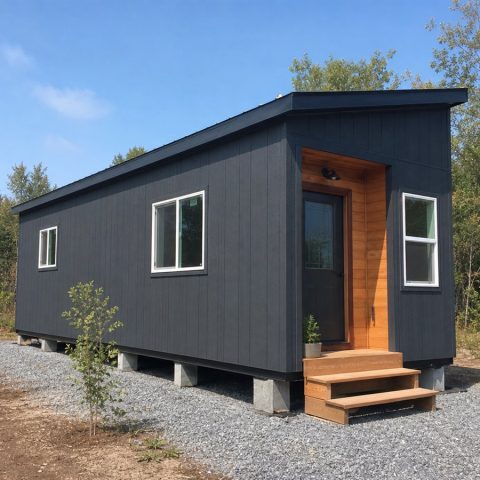 $35,800 Modern Cedar Tiny Home: 360-Sq.-Ft. One-Bedroom Plan