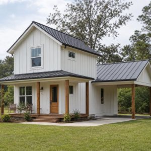 $144,625 Compact Rear-Garage Small Home: 898-Sq.-Ft. Two-Bedroom Plan