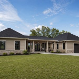 $298,750 Practical Dual-Wing Multigenerational Family Home: 1,745-Sq.-Ft. Three-Bedroom Plan