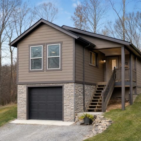 $145,625 Compact Garage-Under Small Home: 899-Sq.-Ft. Two-Bedroom Plan