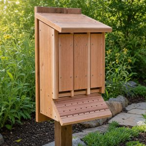 Multi-Chamber Bat House With a Ventilated Landing Board