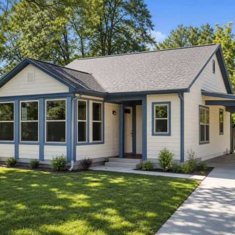 $146,625 Compact Sunroom Small Cottage: 931-Sq.-Ft. Two-Bedroom Plan