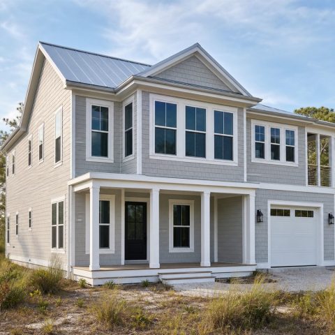 $306,250 Practical Reverse-Living Coastal-Region Family Home: 1,775-Sq.-Ft. Three-Bedroom Plan