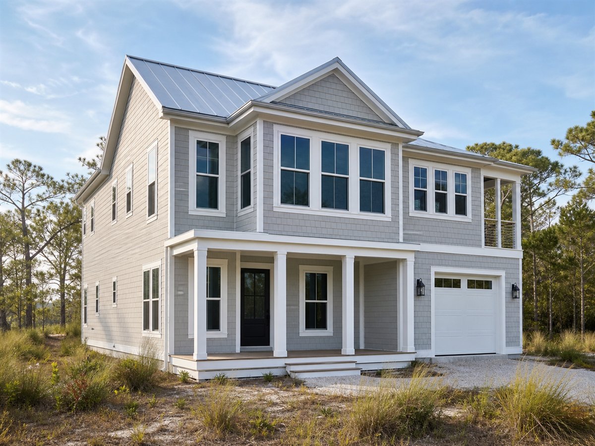 Harbor View House 1775, a conceptual 1775-square-foot reverse-living coastal-region family home with a $306,250 construction target