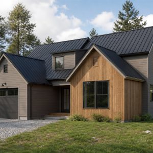 $311,250 Practical Contemporary Gable-Cluster Family Home: 1,795-Sq.-Ft. Three-Bedroom Plan