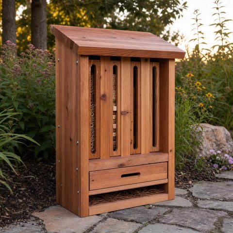Butterfly Overwintering Shelter With Narrow Entry Slots
