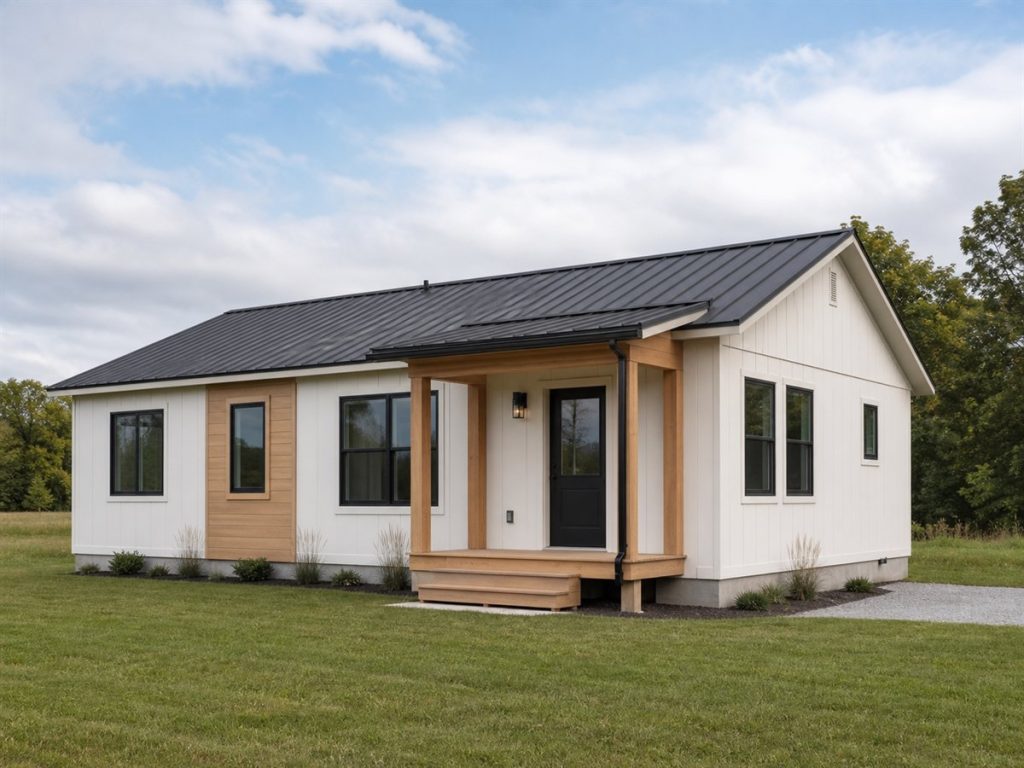 $152,625 Comfortable Prefabricated Studio Cottage: 938-Sq.-Ft. Two-Bedroom Plan