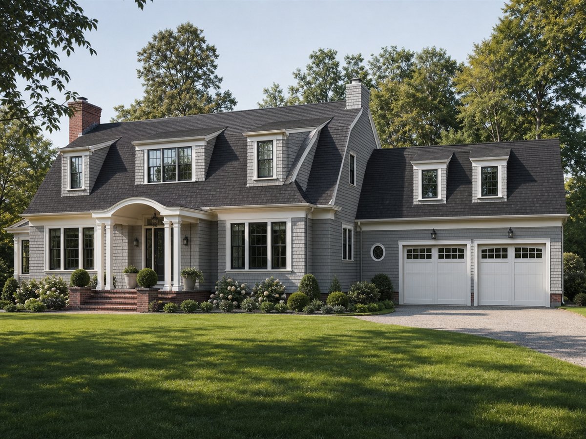 Hudson Gambrel 2767, a conceptual 2767-square-foot Dutch Colonial luxury home with a $568,750 construction target