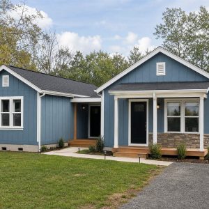 $153,625 Comfortable Modular One-Bedroom Cottage: 939-Sq.-Ft. Two-Bedroom Plan