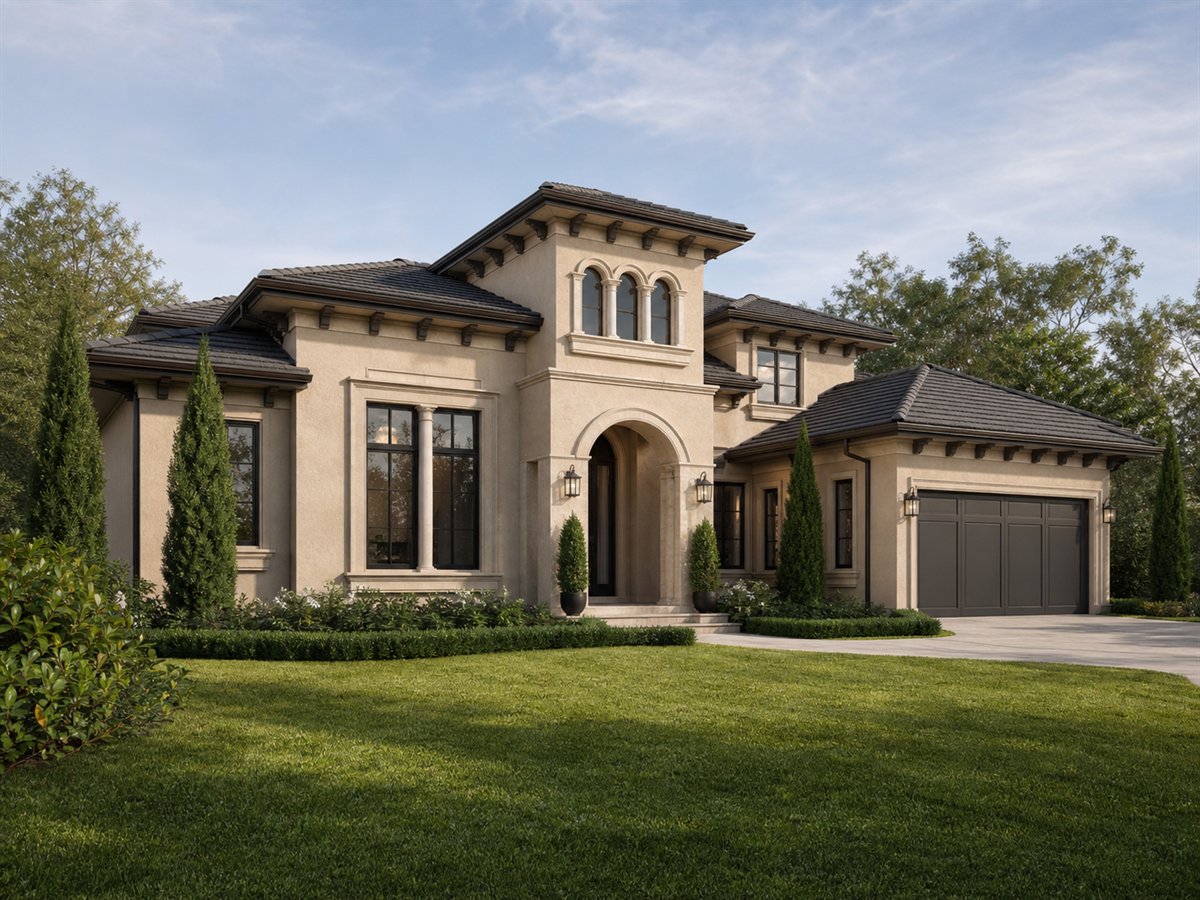 Villa Serafina 2783, a conceptual 2783-square-foot Italianate-inspired custom villa with a $573,750 construction target
