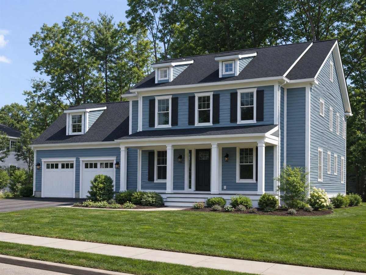 Hudson Gambrel 1865, a conceptual 1865-square-foot Dutch Colonial family home with a $328,750 construction target