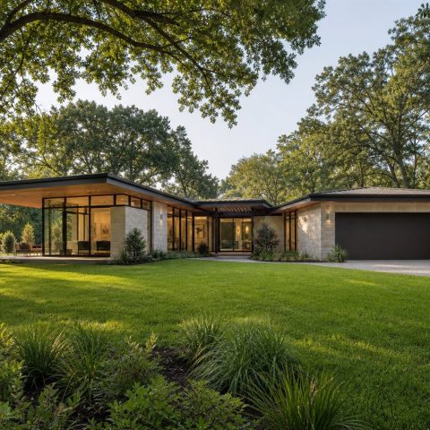 $583,750 Tailored Glass-Pavilion Luxury Ranch: 2,815-Sq.-Ft. Four-Bedroom Custom Plan