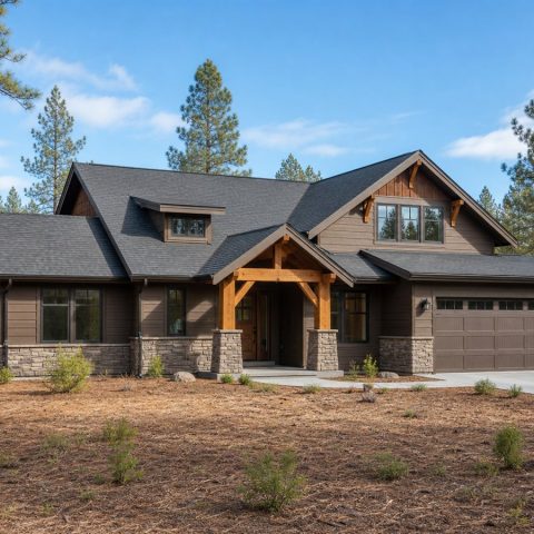 $336,250 Growing Lodge-Inspired Craftsman Family Home: 1,895-Sq.-Ft. Four-Bedroom Plan