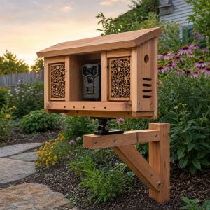Wildlife Camera Shelter With an Adjustable Mount