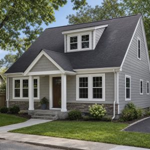 $160,625 Comfortable Small Cape Cottage: 978-Sq.-Ft. Two-Bedroom Plan