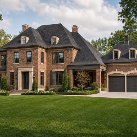 $588,750 Tailored Brick Manor Revival Custom Home: 2,831-Sq.-Ft. Four-Bedroom Custom Plan