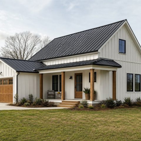 $162,625 Comfortable Small Board-And-Batten Farmhouse: 1,011-Sq.-Ft. Two-Bedroom Plan