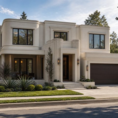 $593,750 Tailored Art-Deco-Inspired Modern Custom Home: 2,847-Sq.-Ft. Four-Bedroom Custom Plan