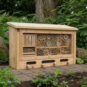 Pollinator Observation Box With a Clear Service Panel