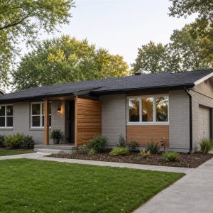 $163,625 Comfortable Mid-Century-Inspired Small Ranch: 1,012-Sq.-Ft. Two-Bedroom Plan