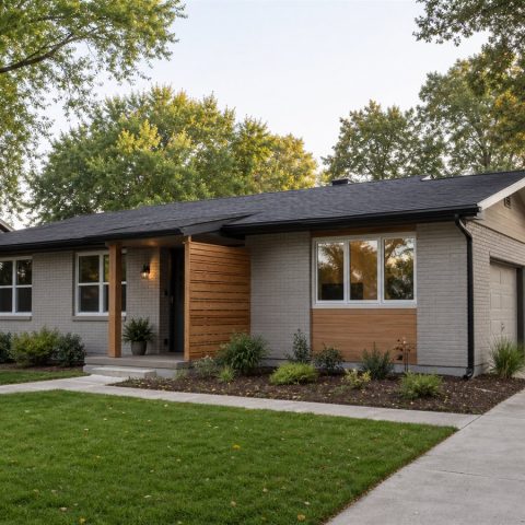 $163,625 Comfortable Mid-Century-Inspired Small Ranch: 1,012-Sq.-Ft. Two-Bedroom Plan