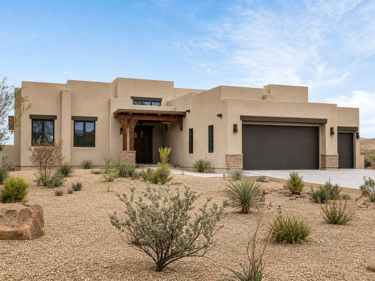 Adobe Mesa 1935, a conceptual 1935-square-foot Pueblo-modern family home with a $346,250 construction target