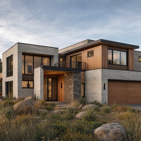 $596,250 Tailored Soft-Brutalist Luxury Home: 2,855-Sq.-Ft. Four-Bedroom Custom Plan