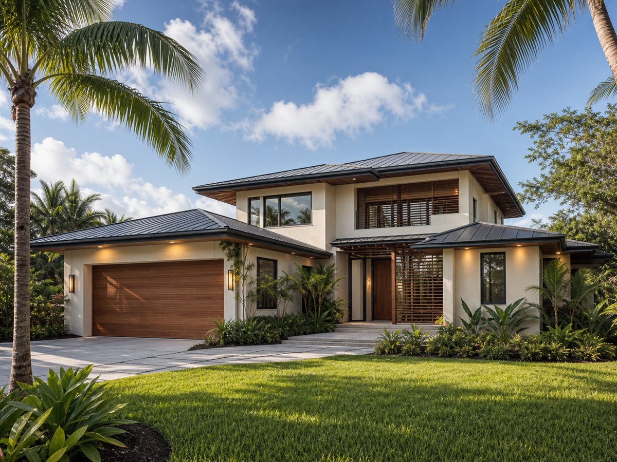 Trade Wind House 2863, a conceptual 2863-square-foot tropical-modern custom home with a $598,750 construction target