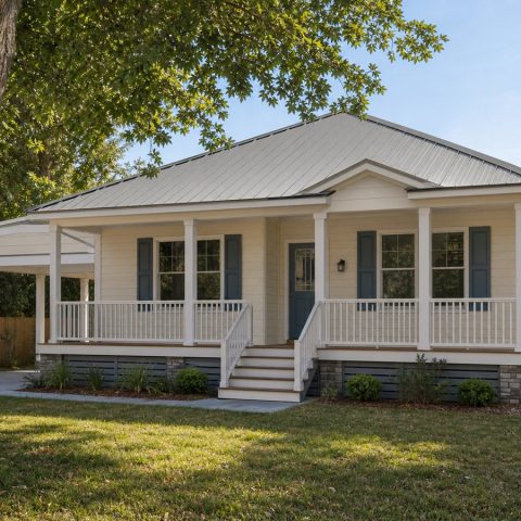$168,625 Comfortable Small Lowcountry Cottage: 1,018-Sq.-Ft. Two-Bedroom Plan