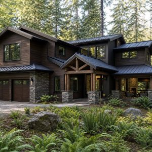 $611,250 Tailored Northwest Lodge Custom Home: 2,903-Sq.-Ft. Four-Bedroom Custom Plan