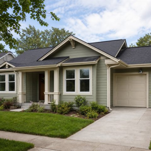 $170,625 Comfortable Garden-Edge Cottage Bungalow: 1,051-Sq.-Ft. Two-Bedroom Plan