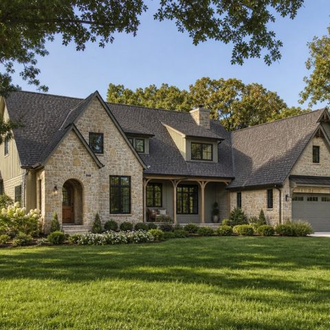 $613,750 Tailored Stone-Cottage Luxury Estate: 2,911-Sq.-Ft. Four-Bedroom Custom Plan