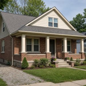 $171,625 Comfortable Brick-Accent Starter Bungalow: 1,052-Sq.-Ft. Two-Bedroom Plan