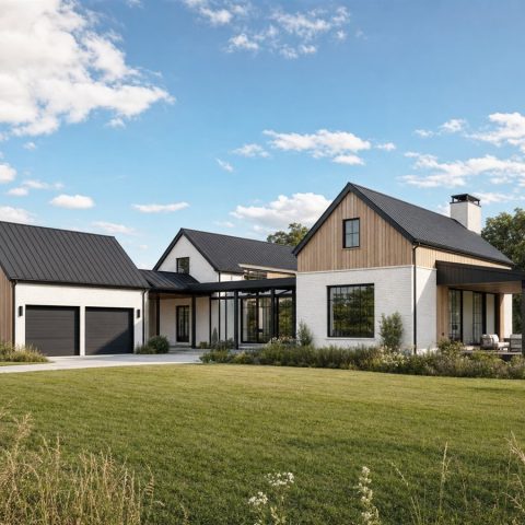 $616,250 Tailored Modern Gabled-Pavilion Custom Home: 2,919-Sq.-Ft. Four-Bedroom Custom Plan