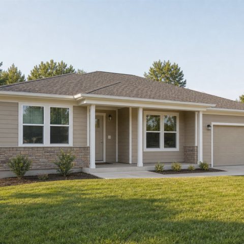 $172,625 Comfortable Accessible Small Ranch: 1,053-Sq.-Ft. Two-Bedroom Plan