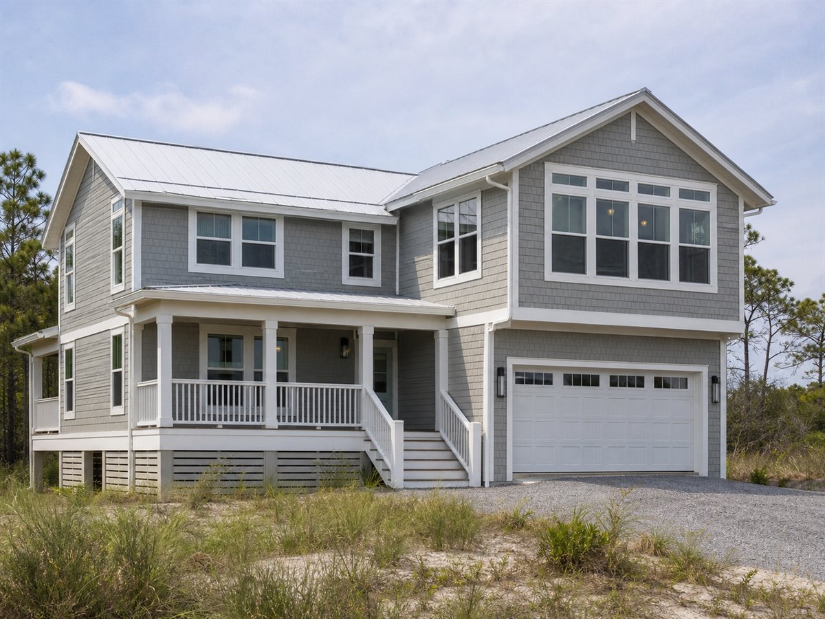 Harbor View House 2025, a conceptual 2025-square-foot reverse-living coastal-region family home with a $368,750 construction target