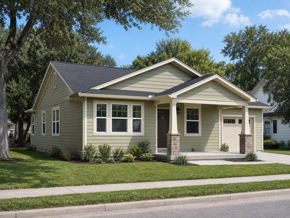 Forever Small Cottage 1054, a conceptual 1054-square-foot aging-in-place cottage with a $173,625 construction target