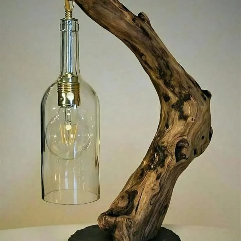 Make a Driftwood Bottle Lamp Safely